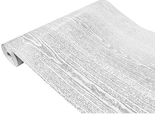 DecoMeister Klebefolien in Holz-Optik Fertigrolle Deko-Folien Holzdekor Selbstklebefolie Holzfolien Selbstklebende Möbelfolie Eiche Pastell 45cm x 1500 cm