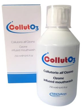 INNOVARES CollutO3 Igiene Orale Collutorio Ozono Gengive Infiammate Olio Di Semi Sesamo - Igiene dentale - Flacone da 250 ml