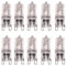 DSTOCK60 - LOT DE 10 AMPOULES G9 40W - CAPSULE HALOGÈNE - 220/240V - BLANC CHAUD