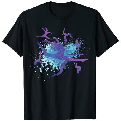 Turner Damen Silhouetten Gymnastik Mädchen Turnen T-Shirt