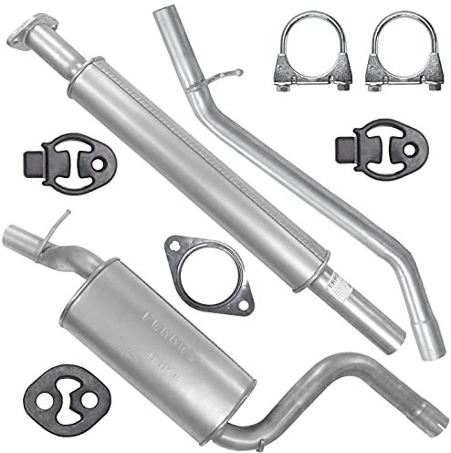 Schalldämpferset Mitteltopf Auspuff Endtopf Abgasrohr+ Montagesatz für Ford Focus II 2 MK2 Kombi 2.0 TDCI