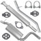 Schalldämpferset Mitteltopf Auspuff Endtopf Abgasrohr+ Montagesatz für Ford Focus II 2 MK2 Kombi 2.0 TDCI