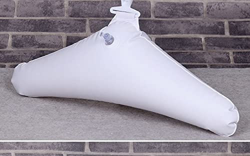 Crysdaralovebi Aufblasbare tragbare Kleiderbügel aus weißem PVC-Kunststoff, dreieckig, für Outdoor, Reisen, Hotel, Büro, Party, Gastgeschenk, 10 Stück