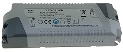Trango AS12V-2A LED-Transformator 12 Volt DC - 2A – 24 Watt – Trafo, Niedervolt Netzteil, Driver für MR16, GU5.3, G4 Leuchtmittel, Stripes, Band, Lampen Nicht Dimmbar