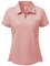 MoFiz Poloshirts Damen Kurzarm Baumwolle Polohemden Atmungsaktive Polo Golfshirts Top Rosa XS