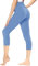 Gayhay Leggings Damen 3/4 Capri für Sport, 7/8 Sporthose High Waist Caprihose Blickdicht Leggins für Gym Yoga(Hellblau,L-XL)