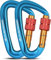 flintronic Karabiner mit Schraubverschluss, 2PCS 12KN Karabinerhaken Schraubverschluss, Karabiner mit 1200kg Belastbarkeit Schwerlast, für Hängematten, Camping, Wandern, Rucksack (Blau)