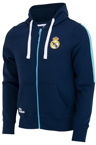 REAL MADRID Veste Sweat Capuche zippé Homme Real - Collection Officielle Football - Taille XL