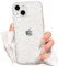 NITITOP Compatible with iPhone 14 Case Cute Clear White Flower Floral Line Design for Women Girls Transparent Full Camera Slim Soft TPU Shockproof Protective Phone Cover - White