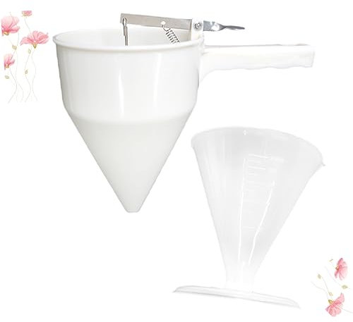 KICHOUSE Distributeur de Pâte Manuel à Piston Entonnoir pour Cuisine Coloris Aléatoire Outil de Pâtisserie Pratique avec Support Couleur Aléatoire