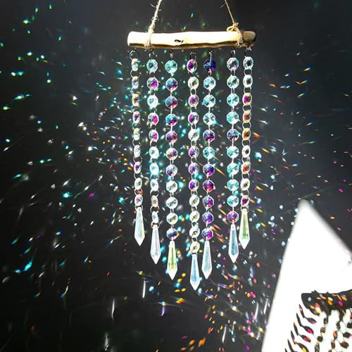 HanYun Sonnenfänger Kristall Fenster, Suncatcher Fensterdeko Hängend Kristall-Sonnenfänger Regenbogen Sun Catcher Kristal Hängende Kristalle Prismen für Fenster Geschenk