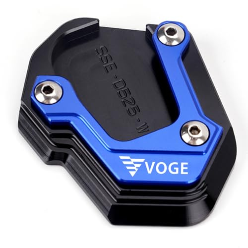 LLIDFONK Compatible avec VOGE DS900X DS625X DS525X 900 625 525 dsx DSX 900 625 525 2024 2025 accessoires Support de moto en aluminium Pied repose-pieds Pad élargi Pad de support (Bleu)