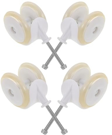 DECOMELODY 4 Stück Roller Lauflernräder Ersatzteile Für Kinderwagenräder Lenkrollen Für Kinderwagen Antriebsräder Für Lauflernwagen Lauflernräder Ersatzräder Für Einkaufswagen Weiß