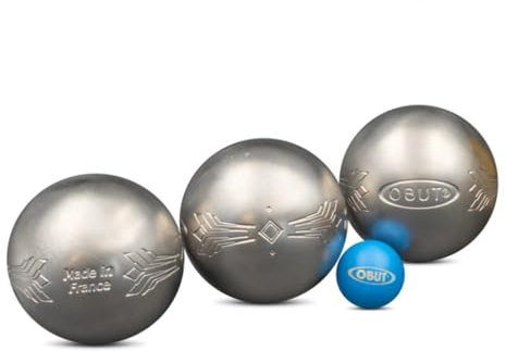 Obut Set mit 3 Boccia-Kugeln, Edelstahl, Cheyenne