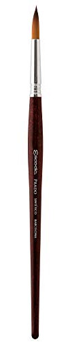 Escoda Art Products Escoda Prado Series Artist Watercolor & Acrylic Short Handle Round Paint Brush, Size 20, Synthetic Sable