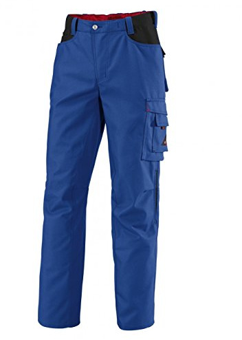 BP Workwear 1788-555-13 Arbeitshose - Gummizug im Rücken - Bundfalten - Normale Passform - Größe: 62n - Farbe: königsblau/schwarz