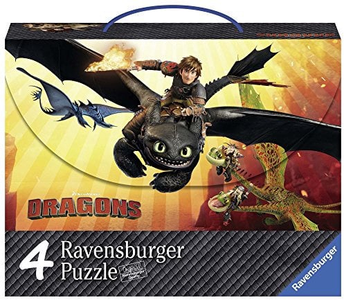 Dragons - 4 Puzzles im Koffer (Ravensburger 07261 3)