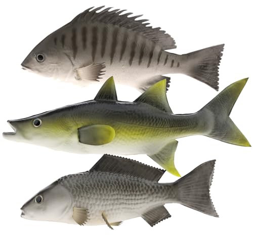 Gresorth 3 Stück Fälschung Fisch vorgeben Künstlich Karpfen Lebensecht Ornament Hängend zum Zuhause Garten Küche Spielzeug Dekoration