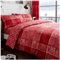 GC GAVENO CAVAILIA Single Duvet Cover Set - Reversible Polycotton Bedding Sets (135x200 cm) - Geometric Quilt Cover With Pillow case - Washable Bed Linen - Red