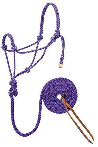 Weaver Leather Diamantgeflecht-Seilhalfter und Leine, Lila/Mint/Weiß, Average