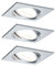 Paulmann Einbauleuchte LED Coin Nova eckig 6,5W Alu 3er-Set schwenkbar IP23 sprühwassergeschützt