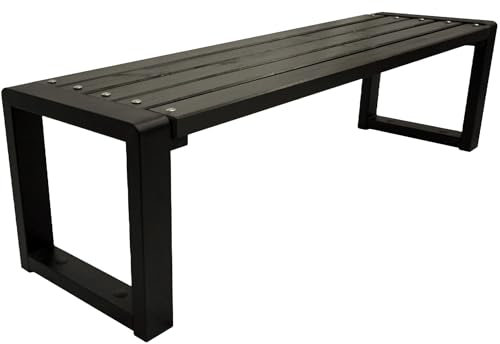 Primario Grande Gartenbank, Parkbank - Gartenmöbel, Outdoor Bank mit 350kg Tragfähigkeit - Sitzbank Holz Wetterfeste (Grande-BO, Palisander, 100cm - Sitzlänge, CE)