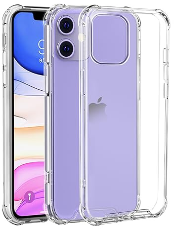 Hually Case for iPhone 12 Pro and iPhone 12(6.1-inch), [Camera Care Protection] Shockproof Smartphone Cover, Rreinforced Corner Phone Case for iPhone 12 Pro/iPhone 12 - Clear