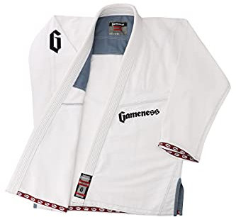 Gameness Pearl GI V.2 Premium Kampfsportanzug Kimono Damen, Jiu-Jitsu, BJJ, Karate, Judo, Aikido, Taekwondo Anzug Frauen, Grappling Uniform mittelschwer Baumwolle Hose Jacke Set Erwachsene Jugendliche