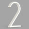HASWARE Targa Con Numero Civico Galleggiante: 5 Pollici (12cm) Moderna Segnaletica Per Porte, Perfetta Per I Numeri Dell'Indirizzo Di Casa (2, Bianco)