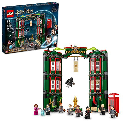 LEGO Harry Potter The Ministry of Magic 76403 Modular Model Building Toy with 12 Minifigures and Transformation Feature, Collectible Wizarding World Gifts
