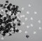 SHATCHI 28g Black and Silver 16th Birthday Confetti Foil Metallic Glitz Table Scatter Sprinkles Age Bday Party Decorations, 12 mm
