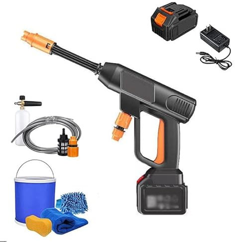 Idropulitrice a batteria 160 Bar/2320 PSI Idropulitrice portatile/48V Idropulitrice elettrica leggera e silenziosa Idropulitrice a getto per patio, vialetto di auto, pulizia di pavimenti e fiori