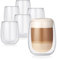 GOURMETmaxx Thermogläser Kaffee-Spezialitäten 6er-Set Latte Macchiato | Wärmeisolierend: für warme & kalte Getränke geeignet, ca. 250 ml Füllmenge | Einfaches Handling [Borosilikatglas]
