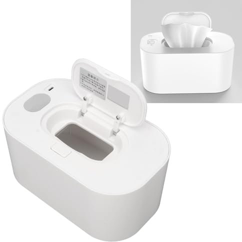 Baby Wipe Warmer Large Capacity Quickly Evenly Heating Thermostat Portable Warm Wipe Case Durable Baby Wet Wipes Dispenser for Home Outdoor Travel Use USB Charging