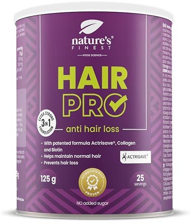 Nature's Finest Hair Pro | 3-in-1-Formel zur Vorbeugung gegen Haarausfall für stärkere Follikel, gesteigertes Wachstum und antioxidative Abwehr | Enthält hochwertiges Kollagen und Biotin