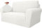Ystyle Housse Canapé 2 Places avec Accoudoirs, Extensible Housses de Canapé, Universelle Housse Canape Protection Chat Chiens Griffures, Housse Fauteuil Antidérapante, Blanc
