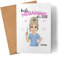 Kiddle-Design Hebamme Karte Personalisiert Danke Dankeschön Geschenk Schwester MFA Pflegekraft Heldin Kollegin Freundin Grußkarte