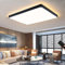 LED Deckenleuchte dimmbar mit Fernbedienung 72W Deckenlampe Schwarz Rechteckig Wohnzimmerlampe Metall Modern Design Lamp für Schlafzimmer Esszimmer Arbeitszimmer Balkon Büro Rechteck, 65 * 43 * 5CM