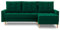 Ecksofa Lena 227x148 mit schlaffunktion und Bettaksen - Klassisch Design - Eckcouch mit Stauraum - Auffälliger Kronos Stoff - Kissen - Holzfüße - Auswahl an Farben (Kronos 19 RECHTS)