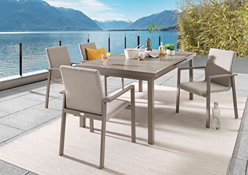 Destiny Sitzgruppe Torino Imola 4 Sessel+Tisch 165/215x100x75cm ausziehbar