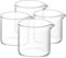 Set Di 4 Mini Brocche in Trasparente Da 110ml, Lattiera Con Beccuccio Per Latte, Caffè, Tè, Succo, Ideale Per Casa, Bar E Ristoranti