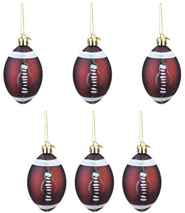 SWOOMEY Wohnkultur 6st Fußballschmuck Für Den Weihnachtsbaum Weihnachtskugeln Dekorationen Tannenbaumschmuck Rugby- Festliche Hängende Bälle Fußballverzierung Sport