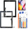 LADYSON Touchscreen Digitizer für iPad 4 4th Gen A1458 A1459 9,7 Zoll LCD-Bildschirm für iPad 4 Touch Screen Ersatz Kit mit Home Button mit Werkzeugen (schwarz, kein LCD-Display)