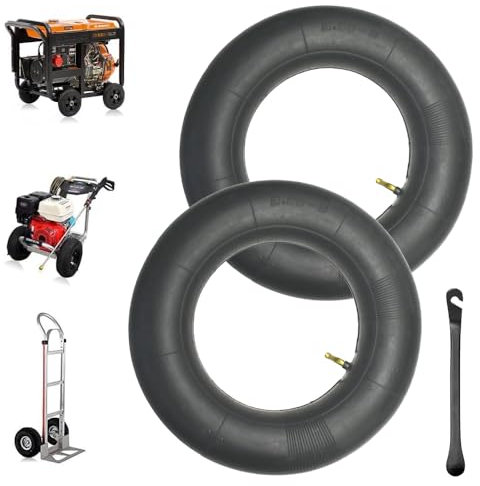 Udbrud Camera d Aria per Carrello, 2 pezzi 3.50-8 Camera D'aria per Carriola Camera A’aria di Ricambio Asta Piegato per Carrelli a Mano, Carro Attrezzi, Carrello da Giardino, Tosaerba