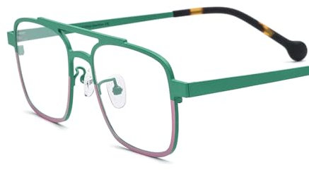 EYPKPL Quadratische Brillengestelle Brillengestelle aus reinem Titan, farbige optische Brillengestelle, leichte Brillen, perfekte Passform