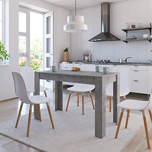Willood Esstisch Minimalistischer Stil Esszimmertisch Küchentisch Tisch Speisetisch Esszimmer Küche Betongrau 120x60x76 cm Holzwerkstoff