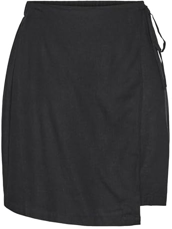 PIECES Female Wickelrock PCPIA MINI LEINENMIX | Wrap skirt