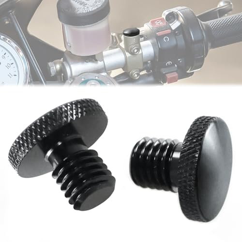 Motorrad Spiegelschrauben, Spiegel loch abdeckung motorrad M8, Motorrad Abdeckkappen für M8 Spiegelgewinde, Gewinde Verkleidungsschrauben, 1×Rechtsgewinde/clockwise+1 x Links/Anticlockwise (Ein Paar)