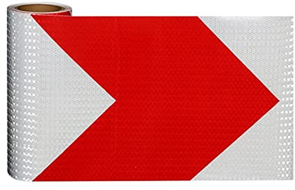 LIUONZTFD Nastro riflettente di sicurezza da 3 metri, nastro adesivo riflettente per auto e moto, colore rosso