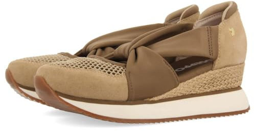 Zapatillas Abiertas Piel CUÑA Rafia Darlington